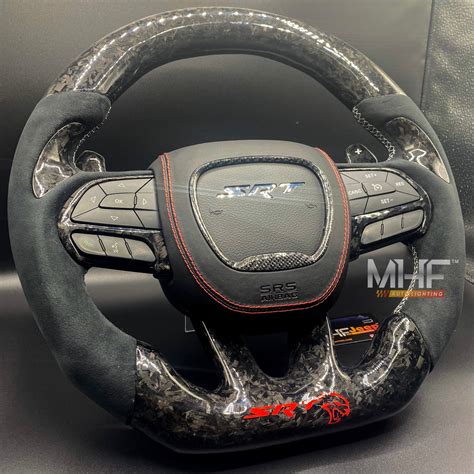 2015 -2021 Forged Carbon “Hellcat Red” Accent Steering Wheel – MHFAutoLighting