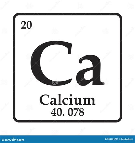 Calcium symbol icon stock vector. Illustration of black - 284109797