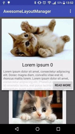 Layout Manager Android 的图像结果