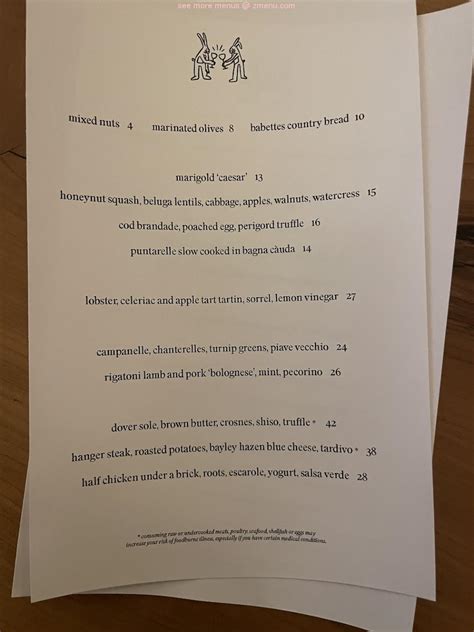 Online Menu of Marigold Lyons Restaurant, Lyons, Colorado, 80540 - Zmenu