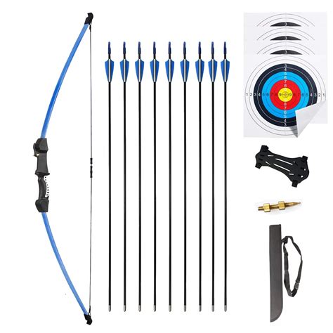 iMay 45" Recurve Bow and Arrows Set Outdoor Archery Beginner Gift ...