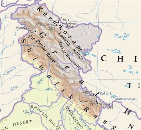 भारत में पर्वत श्रृंखलाओं की सूची (List of Mountain Ranges in India)