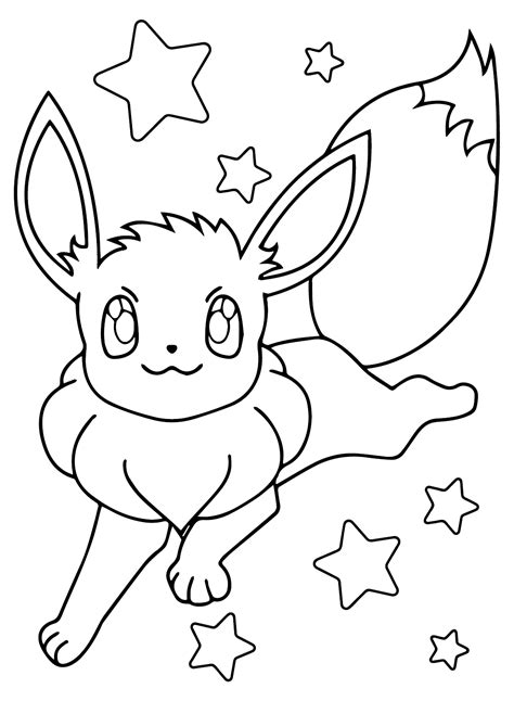Coloring Pages Pokemon Eevee