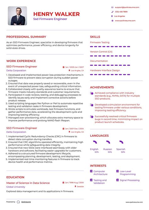 10+ Ssd Firmware Engineer Resume Samples & Templates for 2025