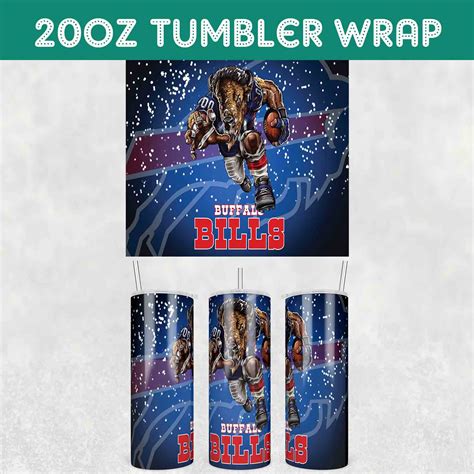 Mascot Ballistic Bills Tumbler Wrap, Mascot Buffalo Bills Tu | Inspire ...