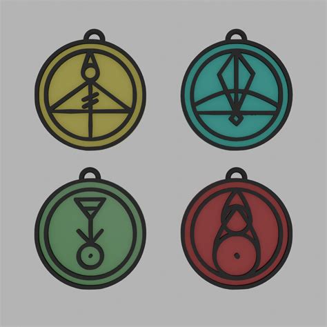 STL file The owl House Glyphs Keychain / The owl House Glyphs Keychain ...