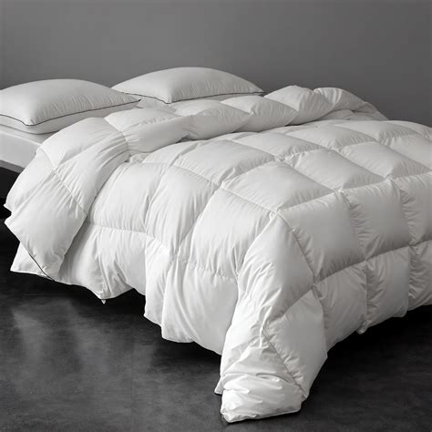 DOWNFORT Luxury Feathers Down Comforter King Size, Ultra-Soft 750 Fill ...