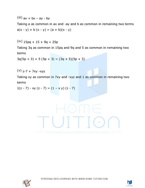 Image result for Factorisation Class 8