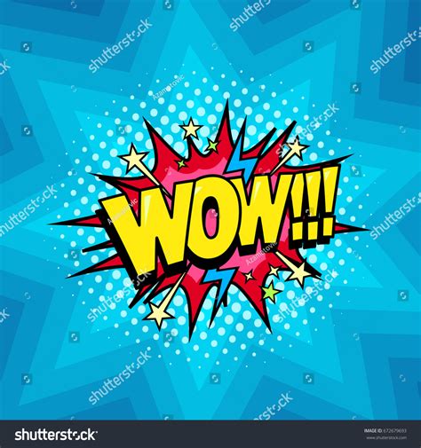 Superhero Comic Book Speech Bubble Wow Stock Vector 672679693 ...