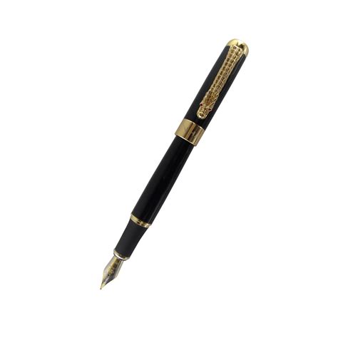 Jinhao 1200 Model: 12079 Black color body with golden color dragon clip ...