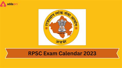 RPSC Exam Calendar 2023 Out, Download RPSC Exam Schedule