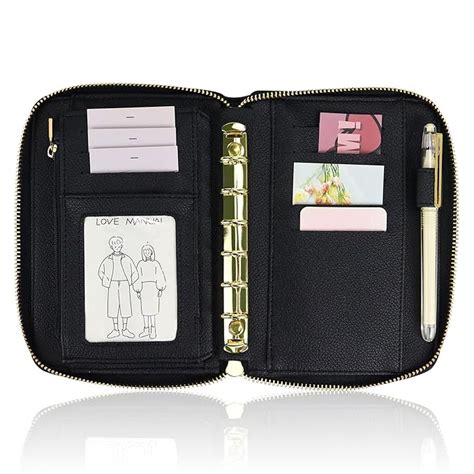A7 Leather Budget Binder Cash Envelopes System Wallet Budget Planner PU ...