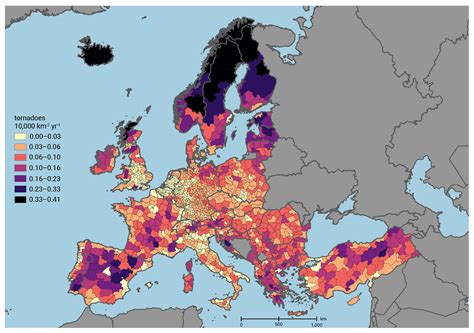 Population Bias on Tornado Reports in Europe