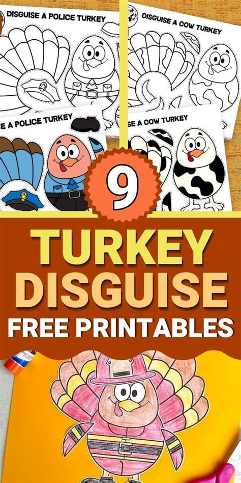 Template Turkey In Disguise Printable Outfits - Free Printable US