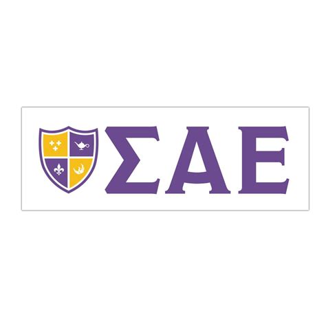 Sigma Alpha Epsilon Greek letters over Name Sticker - Greek Gear