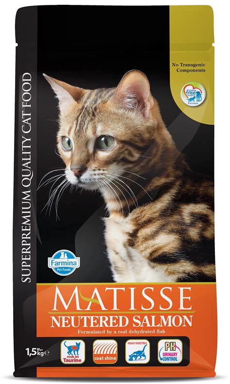 FARMINA PET FOODS Matisse Dry Cat Food, Neutered Adult, 1.5-Kg, Salmon ...