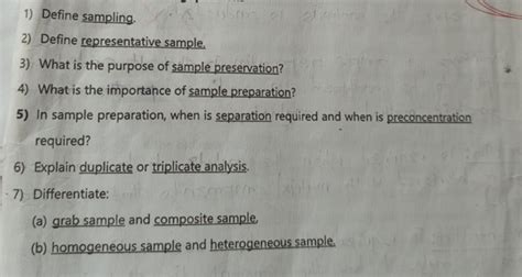 Define sampling. Define representative sample. What is the purpose of s..