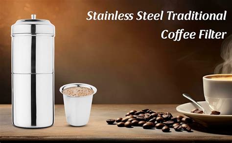 DOKCHAN Stainless Steel South Indian Filter Coffee Maker, Tea Pot ...