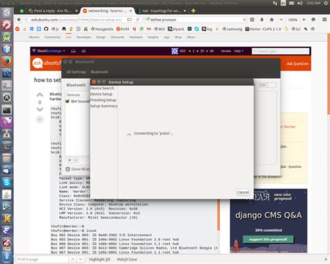 networking - how to setup a Cambridge Silicon Radio, Ltd Bluetooth ...
