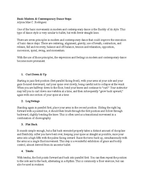 Image result for Beginner Modern Dance Tutorial