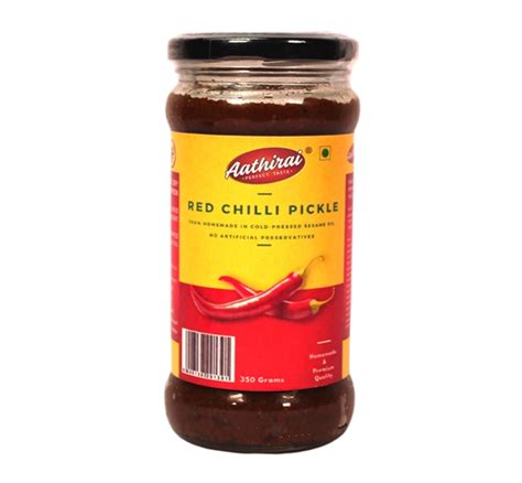 Buy Red Chilli Pickle Online from Aathirai Foods at Best Price
