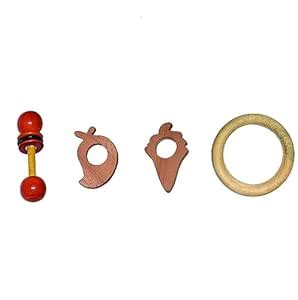Buy CHANNAPATNA TOYS Neem Wood Baby Teething Toys For Babies 0-12 ...