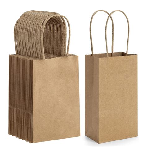 BagDream Small Kraft Paper Bags 50 Pack Mini Brown Paper Bags 3.5x2.4x6 ...