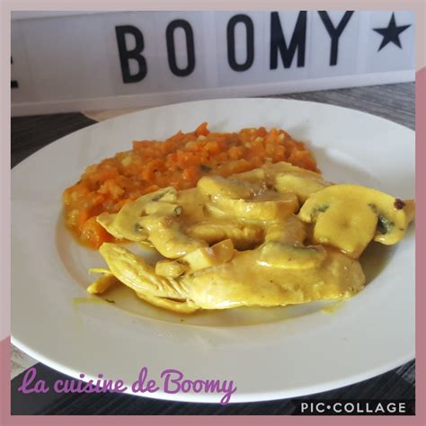 aiguillette de poulet à la crème et champignons