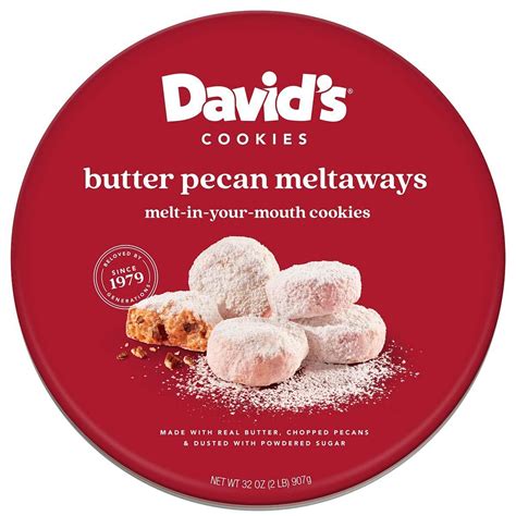 David’s Cookies Gourmet Butter Pecan Meltaway Cookies Gift Basket ...
