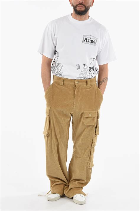 Palm Angels Ankle Drawstring Corduroy Cargo Pants men - Glamood Outlet