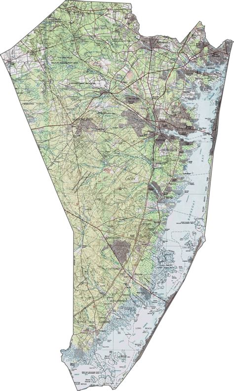 Ocean County Map, New Jersey - US County Maps
