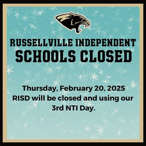 No School February 20th | Russellville Independent School District