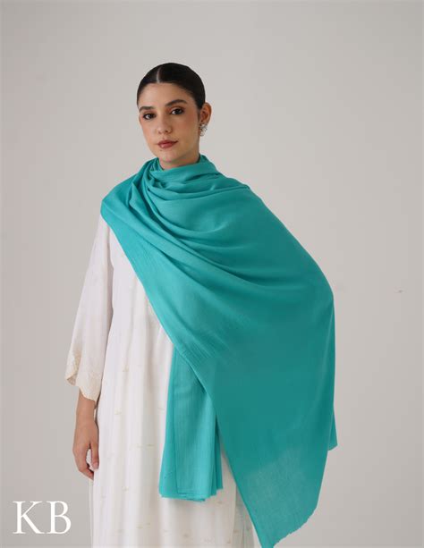 Misty Sea Green Kashmiri Woollen Shawl – Fine Wool & Silk Blend ...