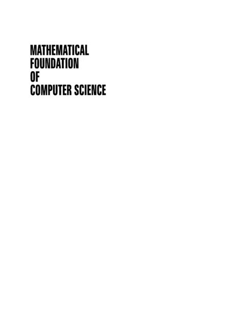 Image result for Mathematical Foundation of Computer Science