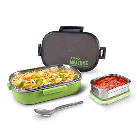 Meal Time Stainless Steel Insulated Airtight Leak-Proof Lunch Box for