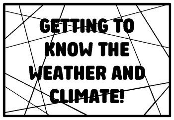 GETTING TO KNOW THE WEATHER AND CLIMATE! Grade 4 And 5 Science Coloring ...