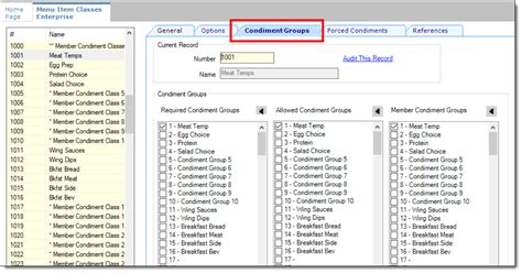 Suppressing Condiment Groups on a Condiment Orderer Page