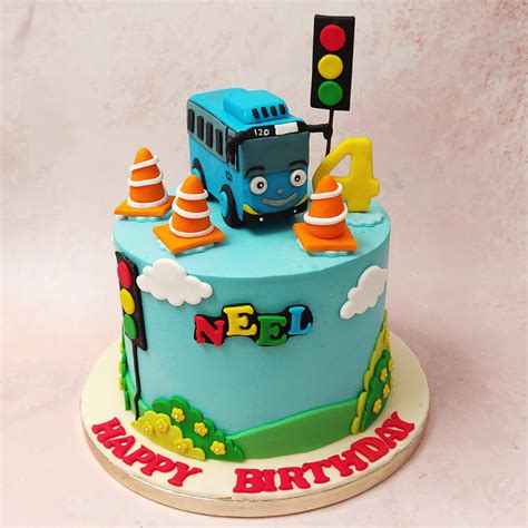 Tayo The Little Bus Cake | Tayo Bus Cake | Tayo The Little Bus Birthday ...