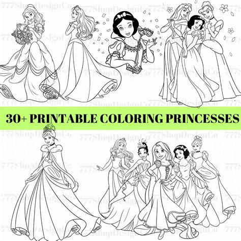 All Disney Princesses Colouring Pages