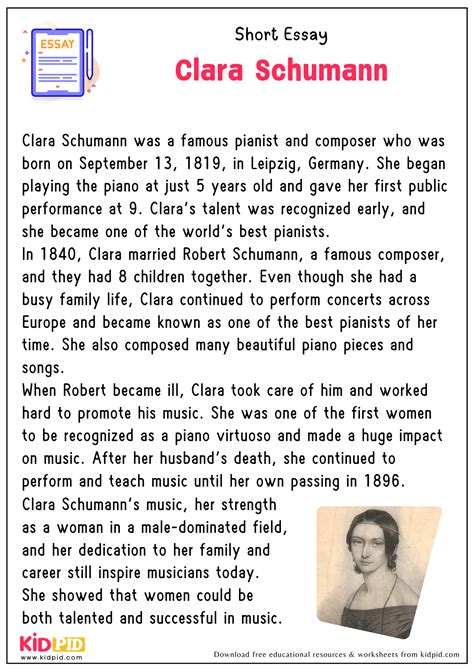 Essay - Clara Schumann - Kidpid