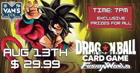 Dragon Ball Super Fusion World Raging Roar Pre Release, Van's CCG ...
