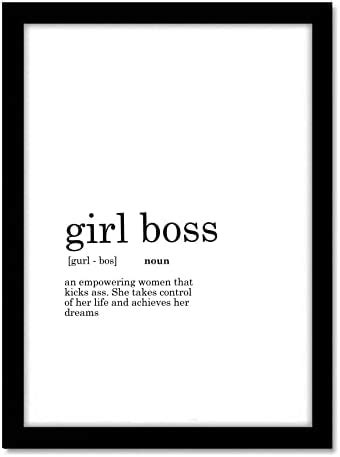 Good Hope PlexiGlass Girl Boss Framed Funny Dictionary Poster ...