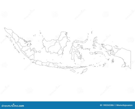 Map of Indonesian Provinces Stock Vector - Illustration of coat, white: 190265386