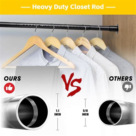 Snapklik.com : Closet Rod,17 To 55 Inch Adjustable Closet Rods For ...