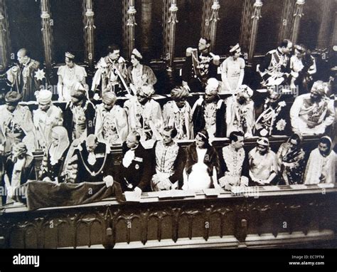 Coronation of British King George VI in Westminster Abbey. George VI ...