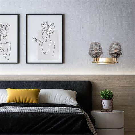 Reliable Smoke Double Wall Light for Modern Sconces | Light & Living
