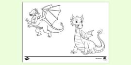 Dragon Colouring Page | Colouring Sheets (teacher made)