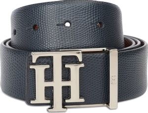 TOMMY HILFIGER Men Casual Blue, Brown Genuine Leather Reversible Belt ...