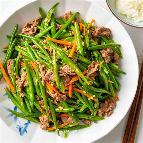 Stir-fried Green Beans with Beef - Delightful Plate