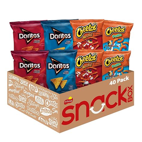 Buy Frito-Lay Doritos & Cheetos Mix Snacks Variety Pack, 40 Count (2 ...
